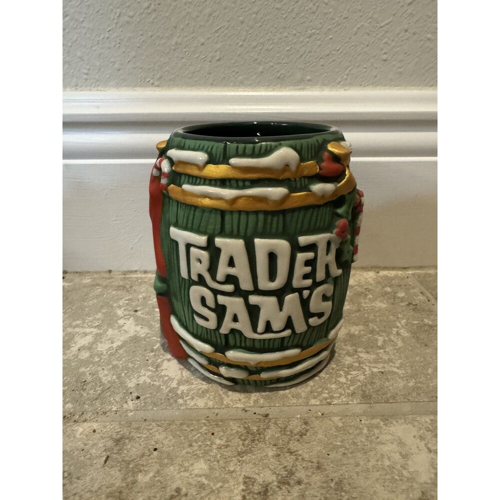 2024 Disney  Trader Sam’s Grog Grotto Polynesian Holiday Rum Barrel Tiki Mug Cup